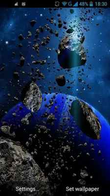 Asteroids Live Wallpaper android App screenshot 2