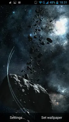 Asteroids Live Wallpaper android App screenshot 5